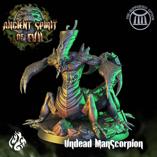 Undead Man Scorpion Tabletop RPG Miniature | Ancient Spirit of Evil Collection | Crippled God Foundry