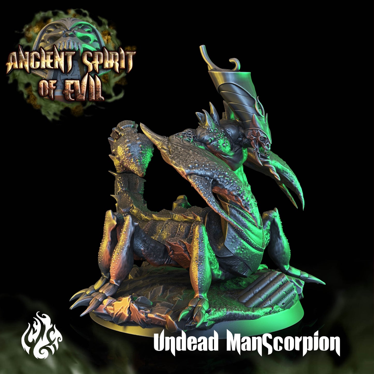 Undead Man Scorpion Tabletop RPG Miniature | Ancient Spirit of Evil Collection | Crippled God Foundry