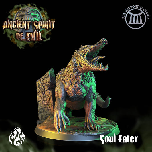 Soul Eater Mummy Crocodile Tabletop RPG Miniature | Ancient Spirit of Evil Collection | Crippled God Foundry