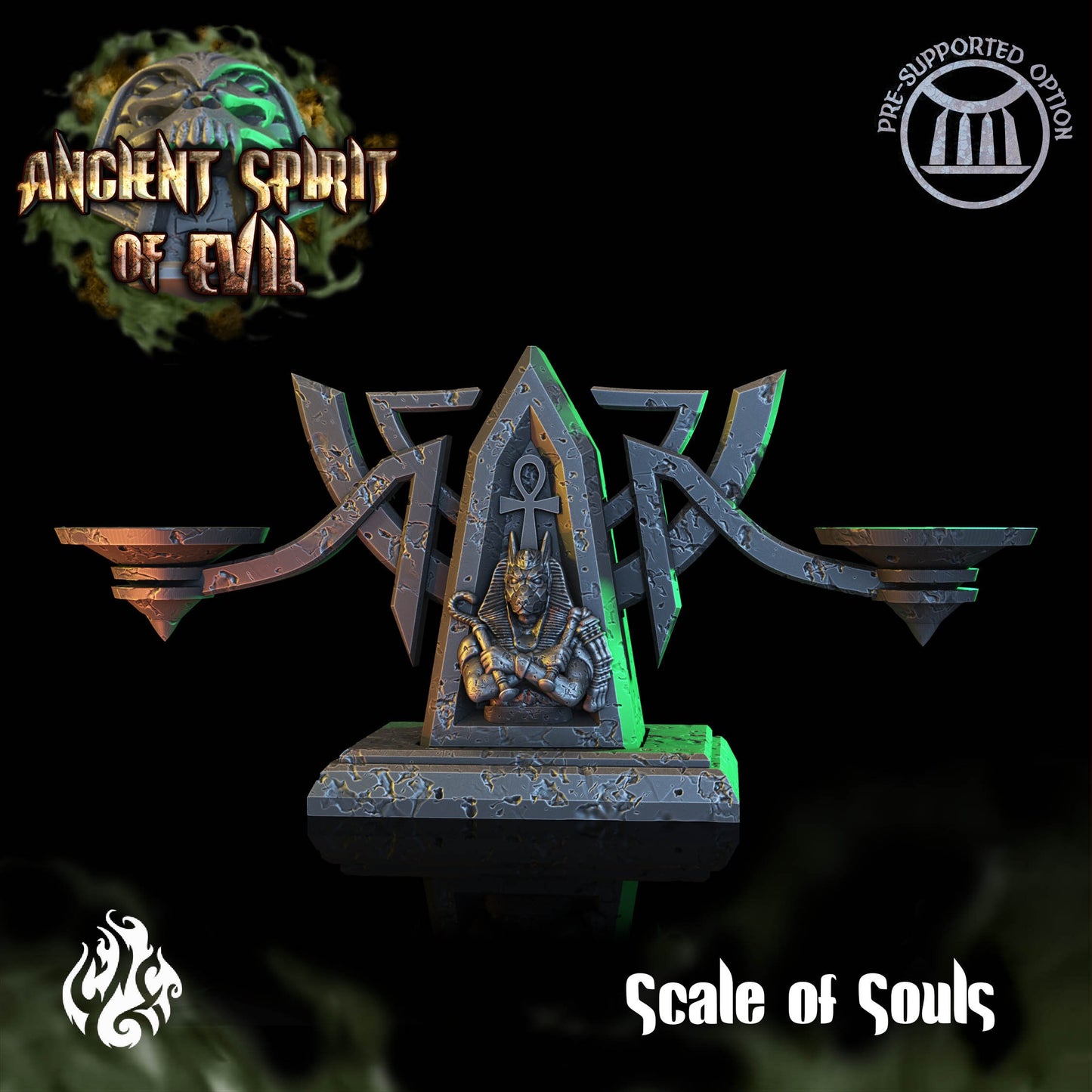 Scale of Souls Tabletop RPG Miniature | Ancient Spirit of Evil Collection | Crippled God Foundry