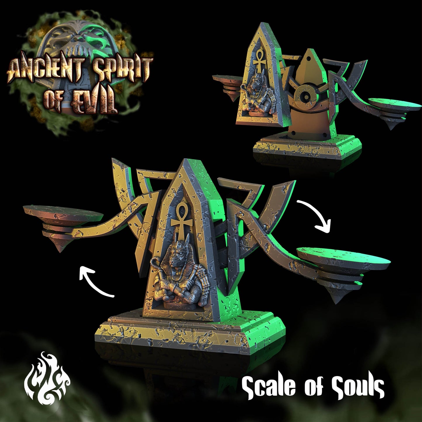 Scale of Souls Tabletop RPG Miniature | Ancient Spirit of Evil Collection | Crippled God Foundry