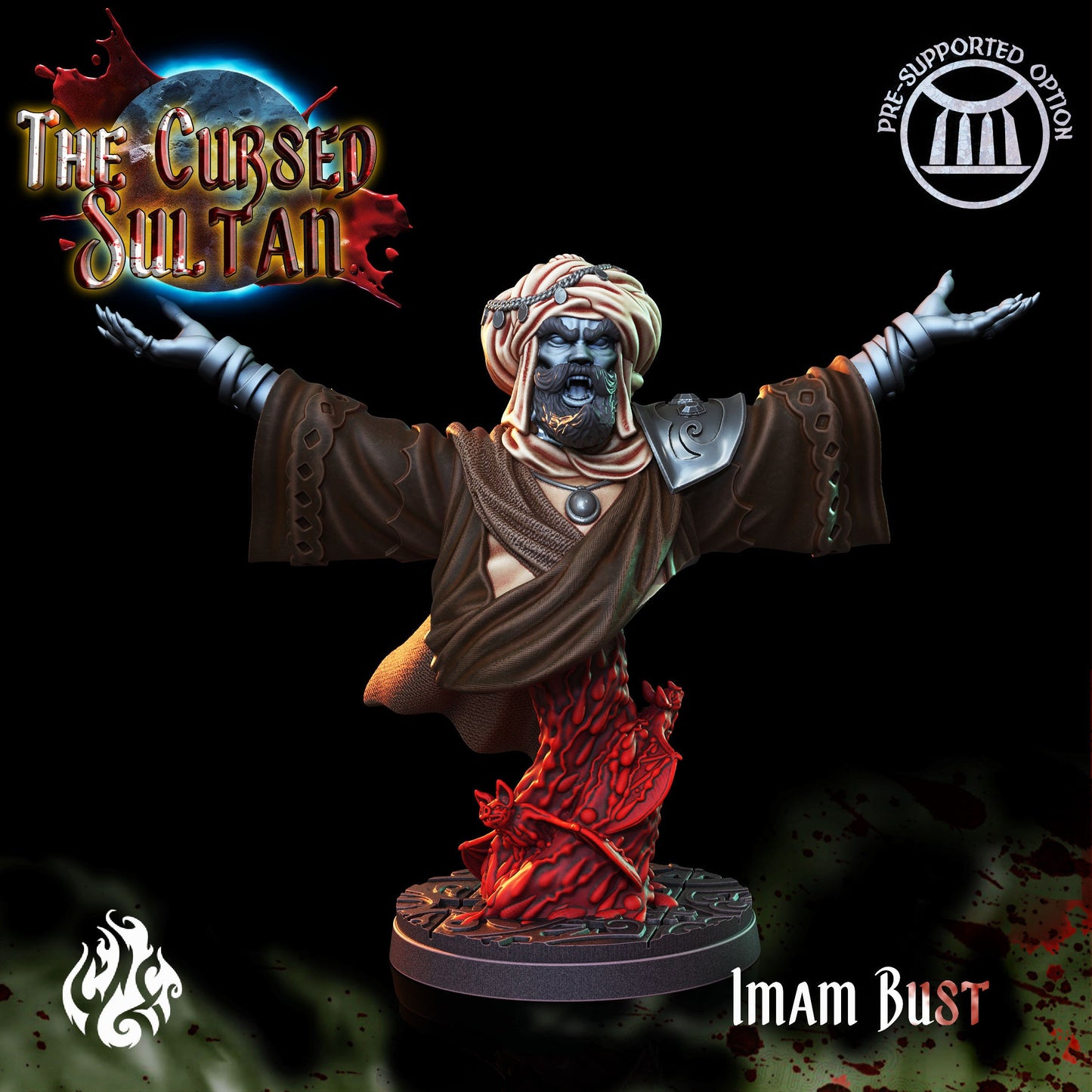 Vampire Imam Bust | Cursed Sultan Collection | Crippled God Foundry