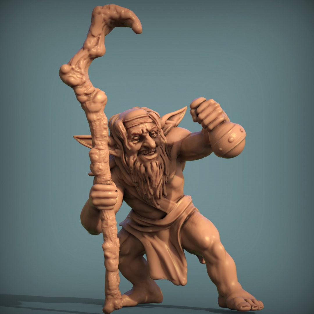 Goblin Elder Resin Tabletop Miniature  | Print My Minis | Goblins 2