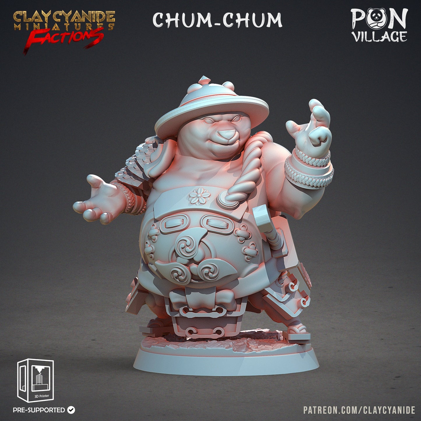 Samurai Panda Folk Pon Village Tribe | Factions | Clay Cyanide Miniatures