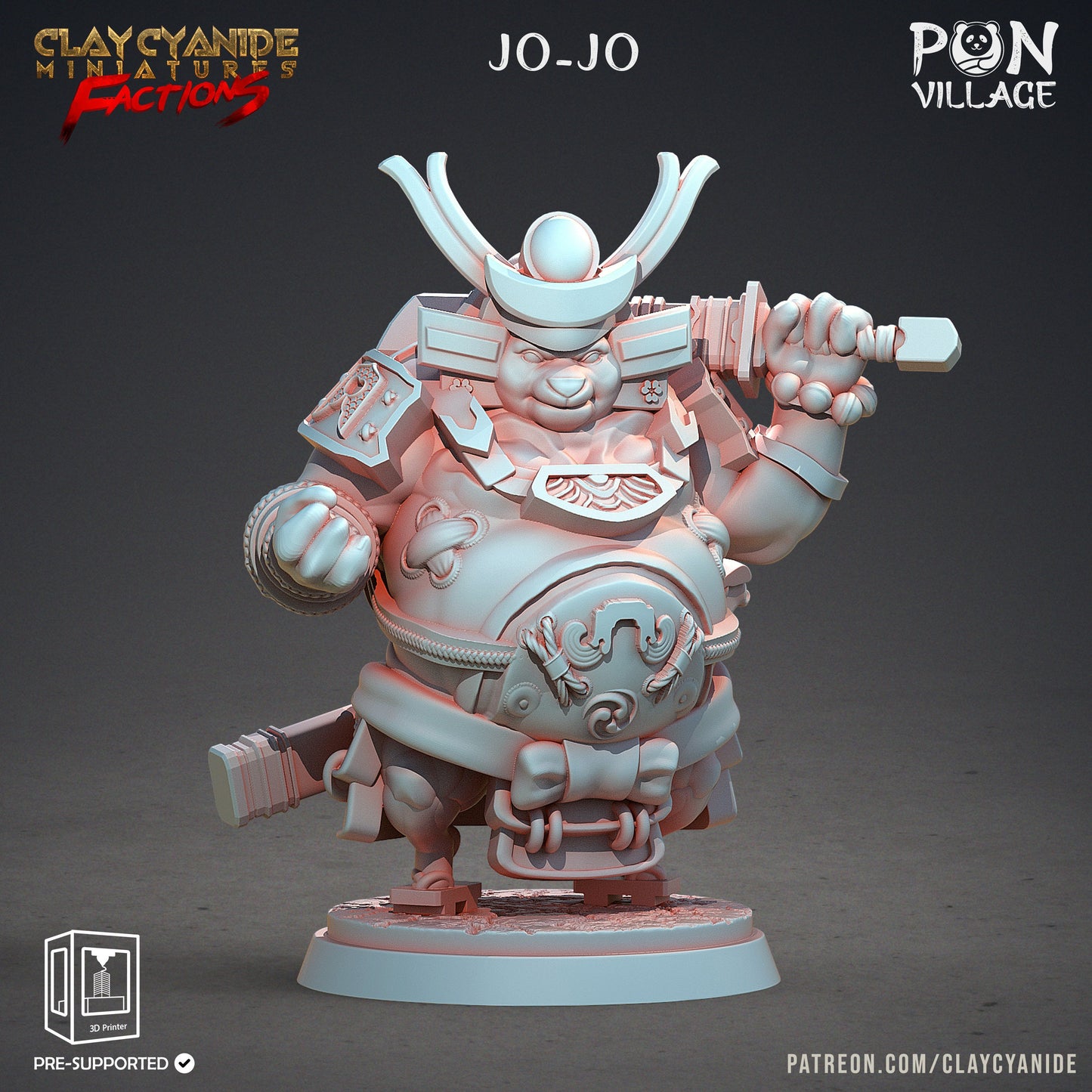 Samurai Panda Folk Pon Village Tribe | Factions | Clay Cyanide Miniatures