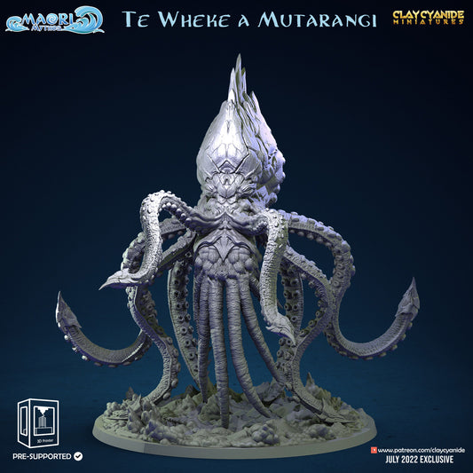 Giant Octopus Te Wheke A Muturangi Resin Miniature | Maori Mythos Series RPG Tabletop | Clay Cyanide Miniatures