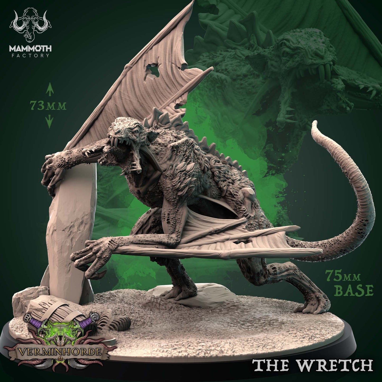 The Wretch Sewer Monster Tabletop Miniature | Verminhorde Collection | Mammoth Factory