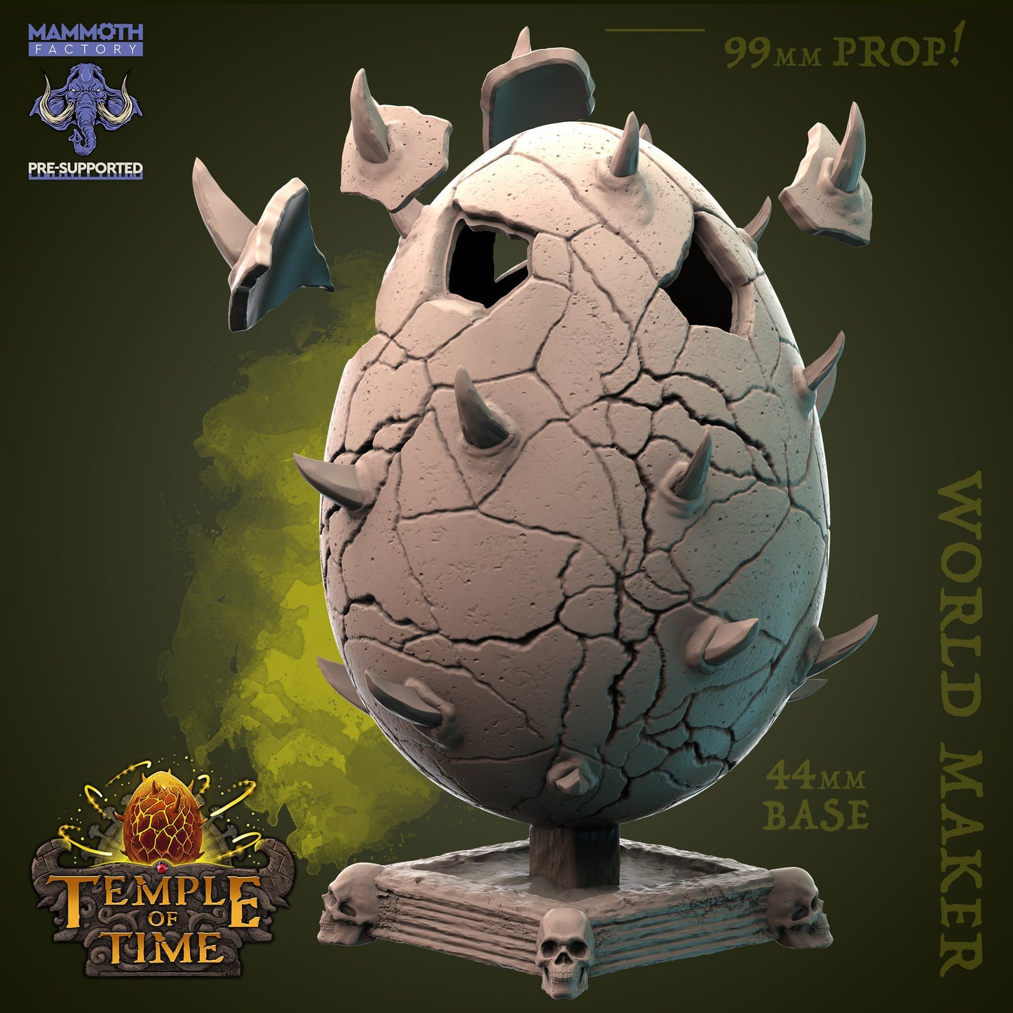 World Maker Egg Prop Tabletop Miniature | Temple of Time Collection | Mammoth Factory