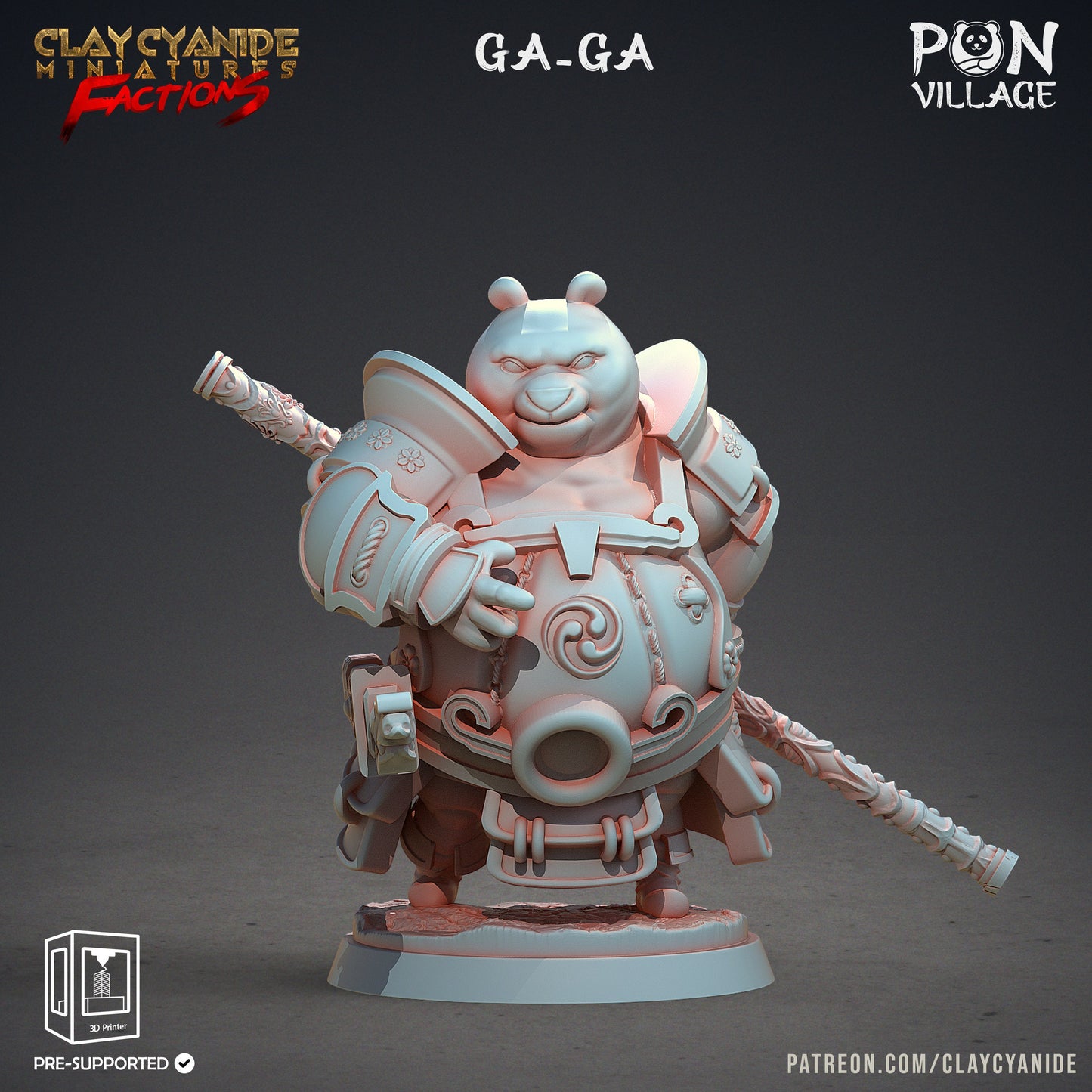 Samurai Panda Folk Pon Village Tribe | Factions | Clay Cyanide Miniatures