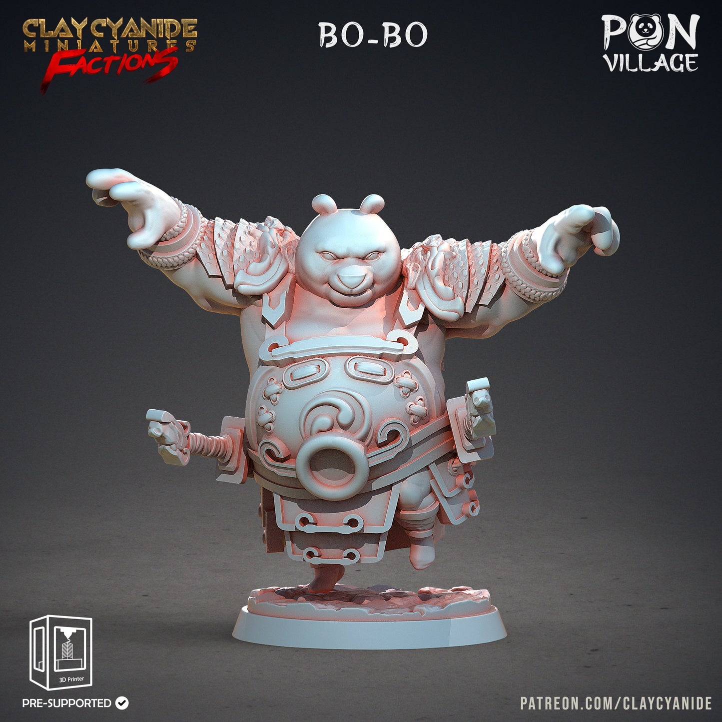 Samurai Panda Folk Pon Village Tribe | Factions | Clay Cyanide Miniatures