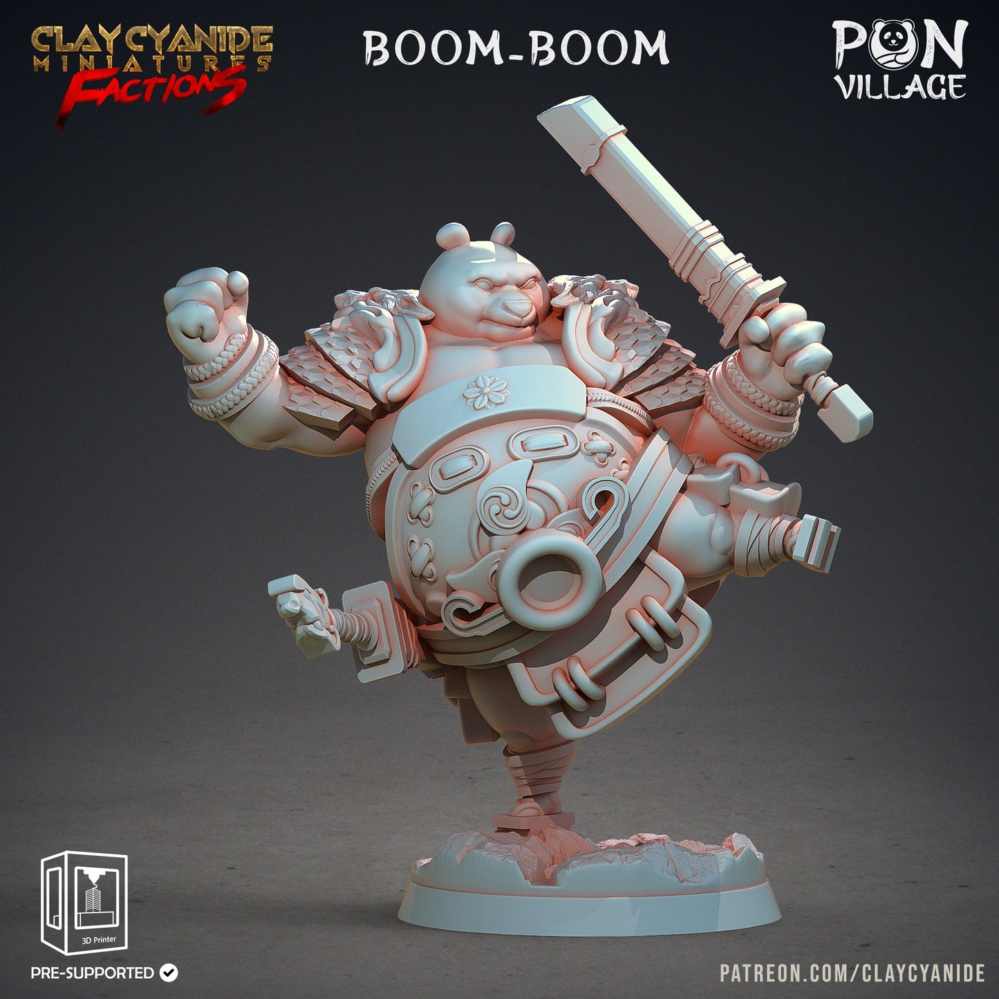 Samurai Panda Folk Pon Village Tribe | Factions | Clay Cyanide Miniatures