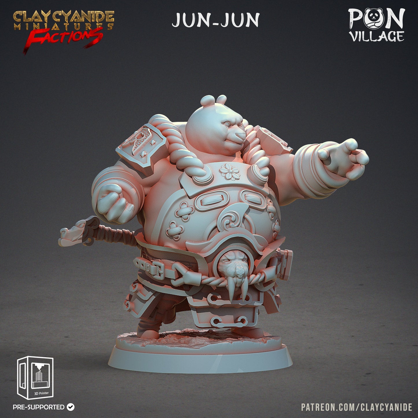 Samurai Panda Folk Pon Village Tribe | Factions | Clay Cyanide Miniatures