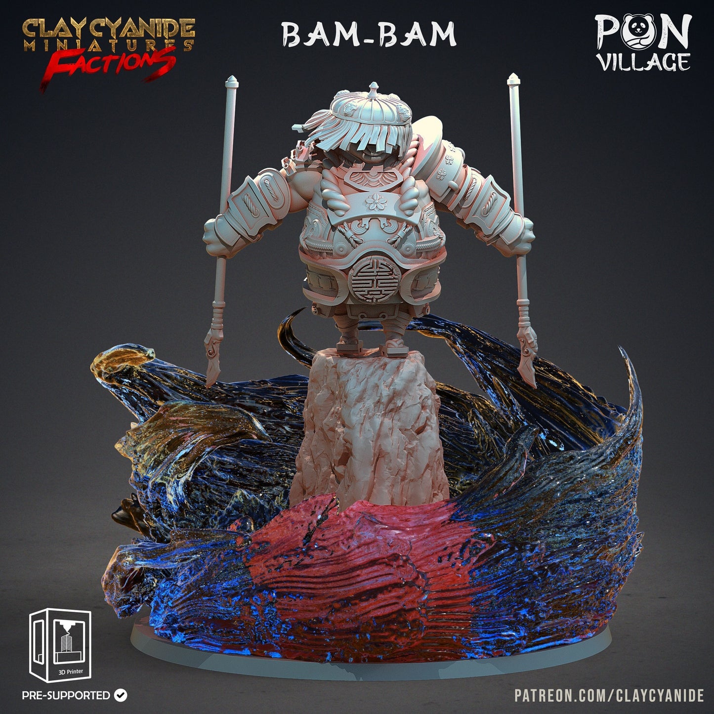 Samurai Panda Folk Pon Village Tribe | Factions | Clay Cyanide Miniatures