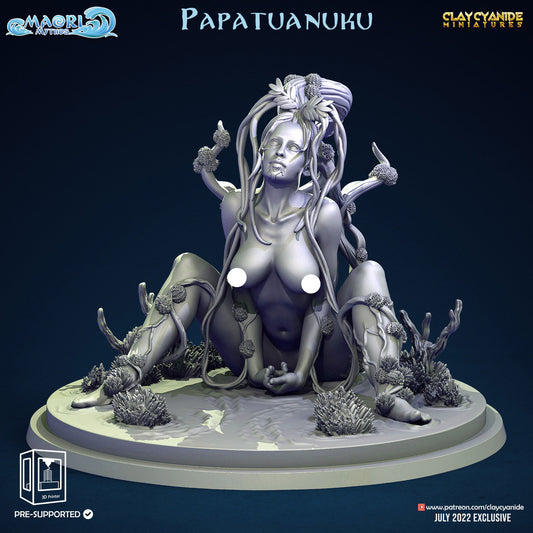 Papatuanuku Earth Goddess Resin Miniature | Maori Mythos Series RPG Tabletop | Clay Cyanide Miniatures