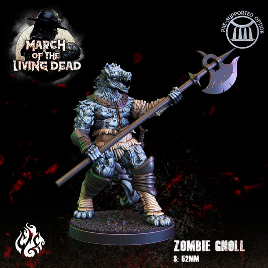 Zombie Gnoll Tabletop RPG Miniature | March of the Living Dead Collection | Crippled God Foundry