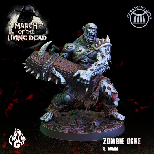 Zombie Ogre Tabletop RPG Miniature | March of the Living Dead Collection | Crippled God Foundry