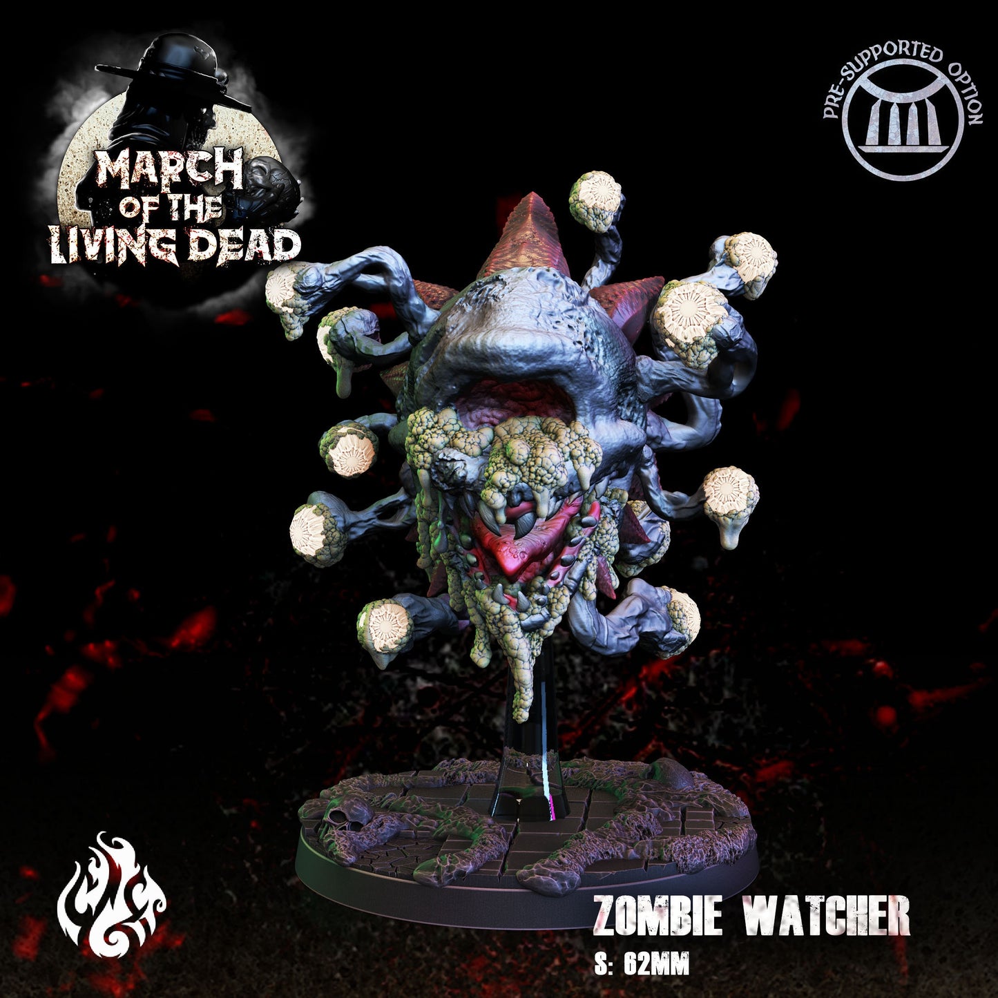 Zombie Watcher Tabletop RPG Miniature | March of the Living Dead Collection | Crippled God Foundry