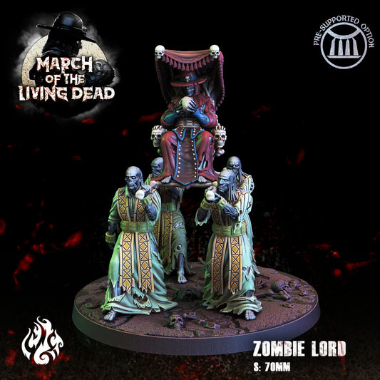 Zombie Lord and Priests Tabletop RPG Miniature | March of the Living Dead Collection | Crippled God Foundry