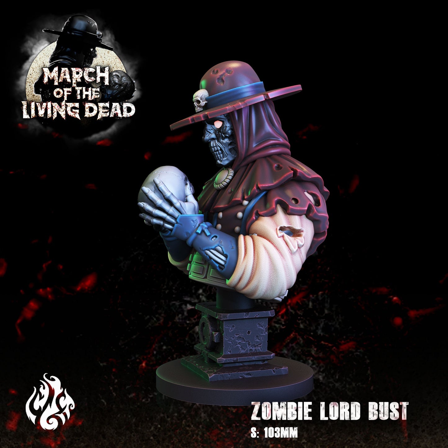 Zombie Lord Bust | March of the Living Dead Collection | Crippled God Foundry