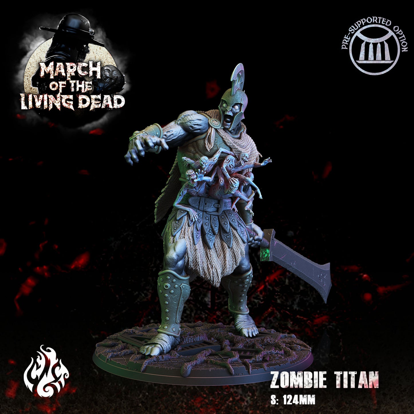 Zombie Titan Tabletop RPG Miniature | March of the Living Dead Collection | Crippled God Foundry