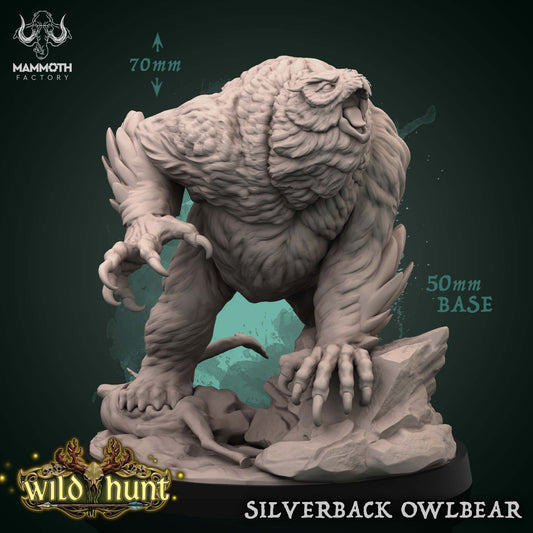 Silverback Owlbear Tabletop Miniature | Wild Hunt Collection | Mammoth Factory