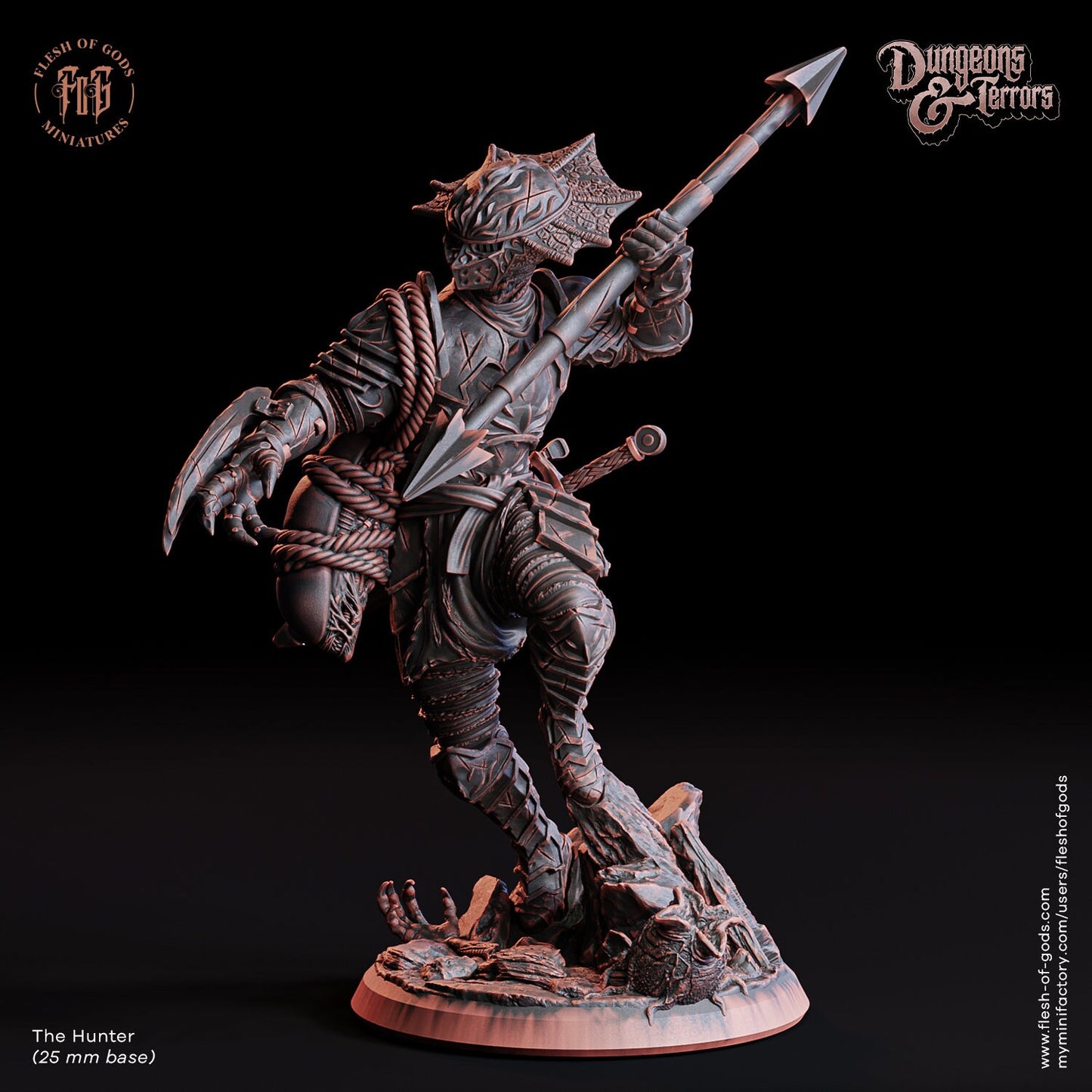 The Hunter Resin Figure | Dungeons and Terrors Series RPG Horror Miniatures Tabletop | Flesh of Gods