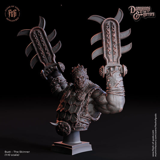 The Skinner Resin Bust | Dungeons and Terrors Series RPG Horror Miniatures Tabletop | Flesh of Gods