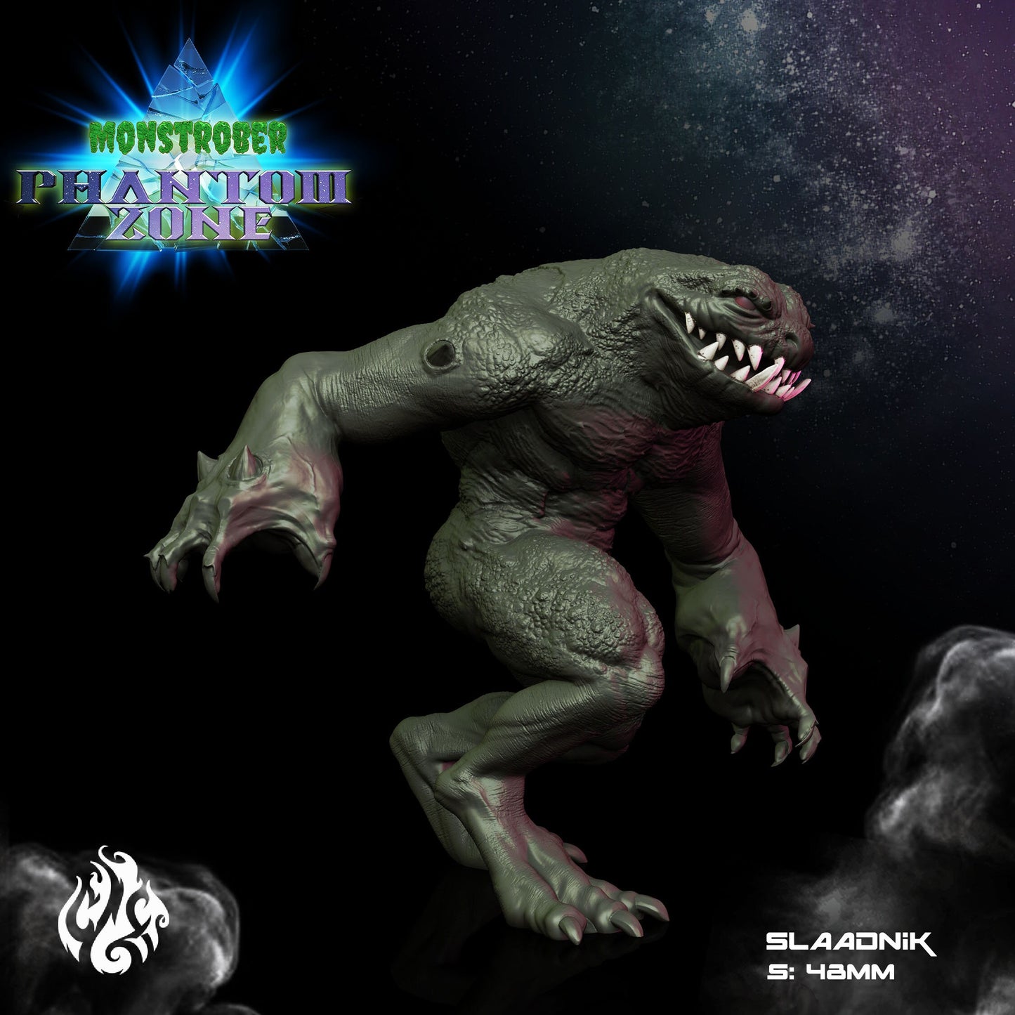 Slaadnik Cosmic Amphibian Resin Tabletop Miniature | Monstrober 2022 Collection | Crippled God Foundry