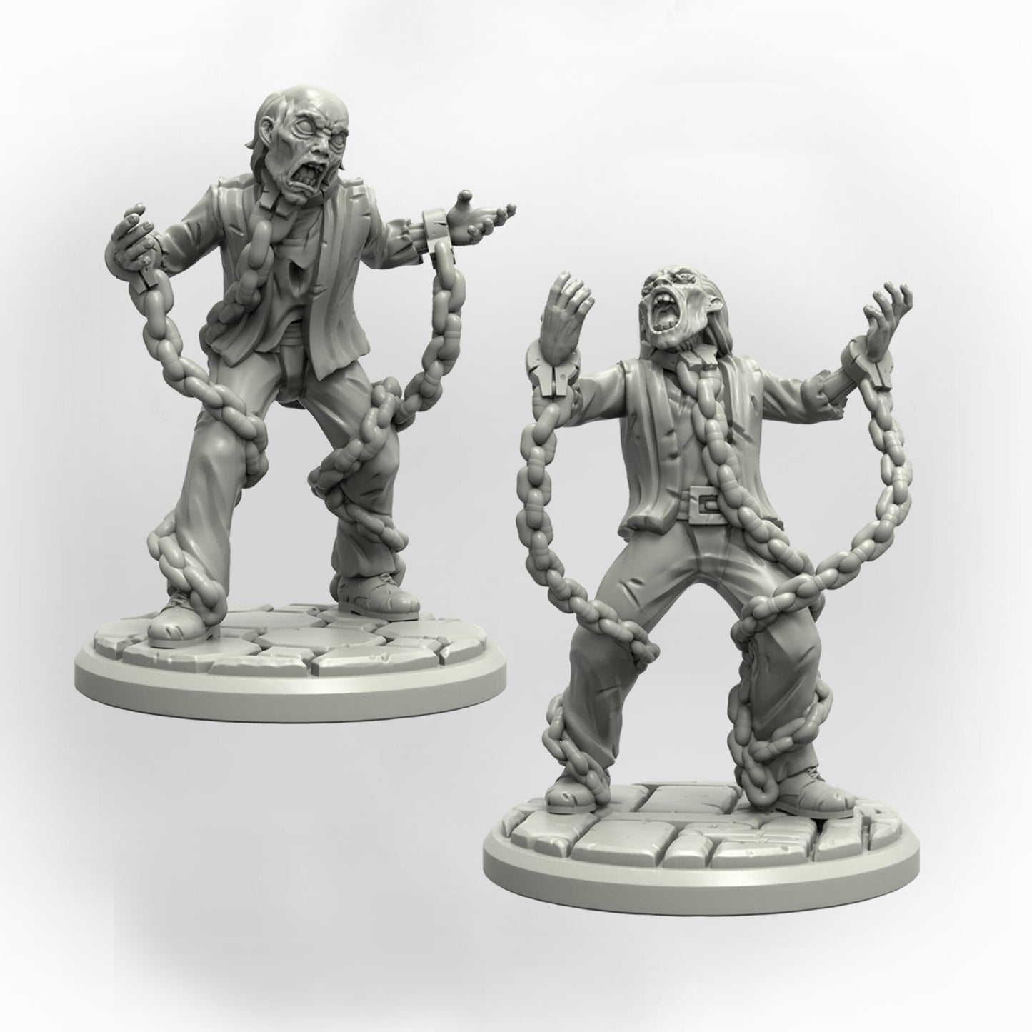 Chained Ghosts Resin Miniature Set | Acolytes of the Crawling Chaos Series RPG Miniatures Tabletop | Adaevy Creations