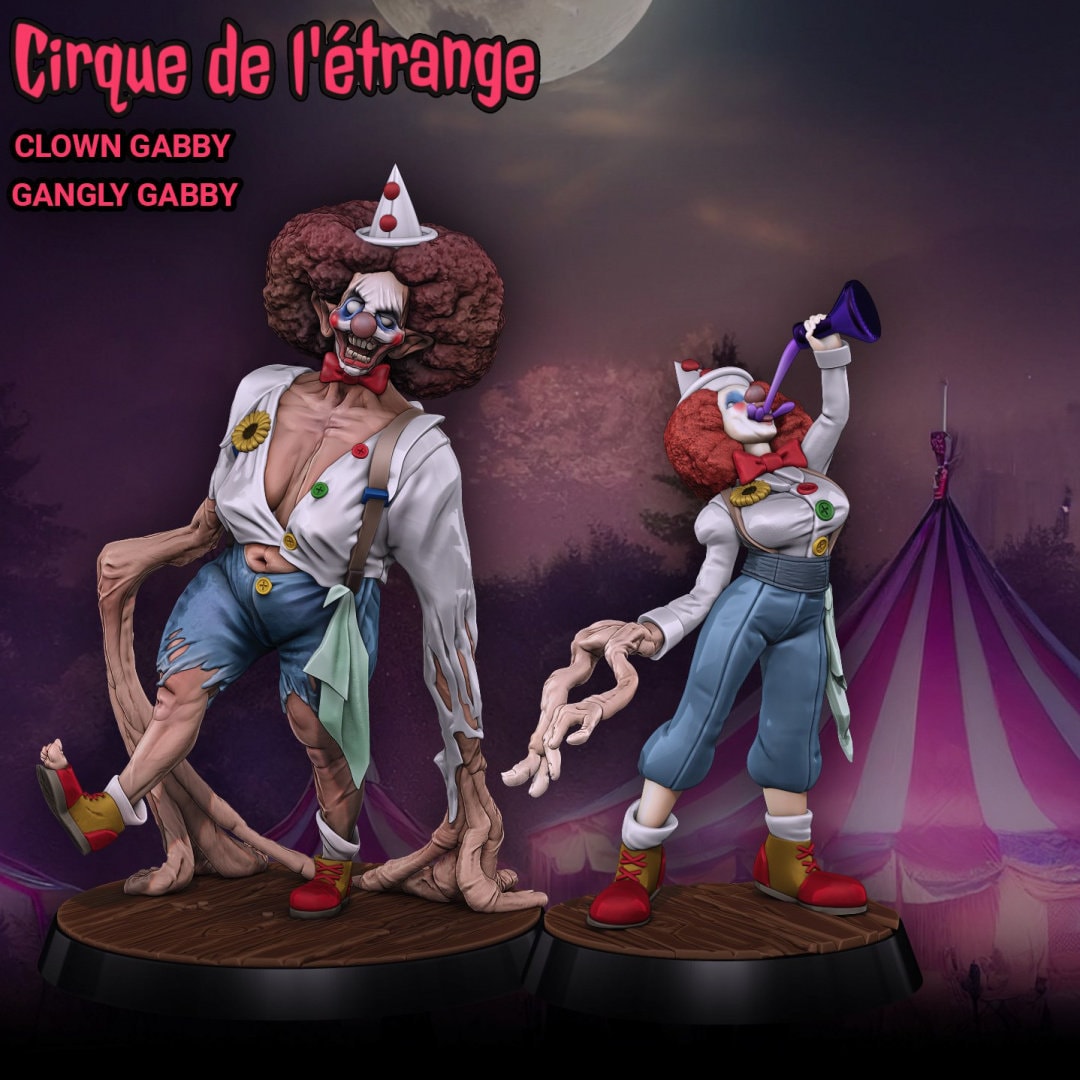 Clown Gabby & Gangly Gabby Miniature Set and Variants | Cirque De L'etrange | Gaz Miniatures