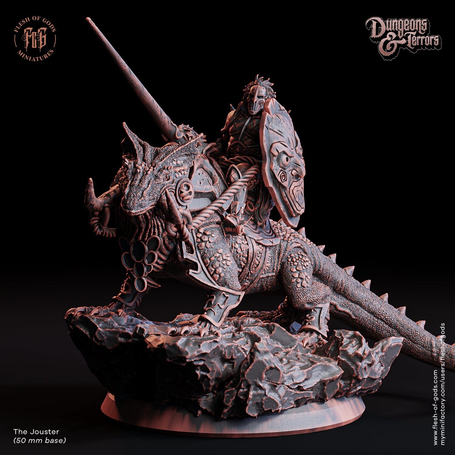 The Jouster Resin Figure | Dungeons and Terrors Series RPG Horror Miniatures Tabletop | Flesh of Gods