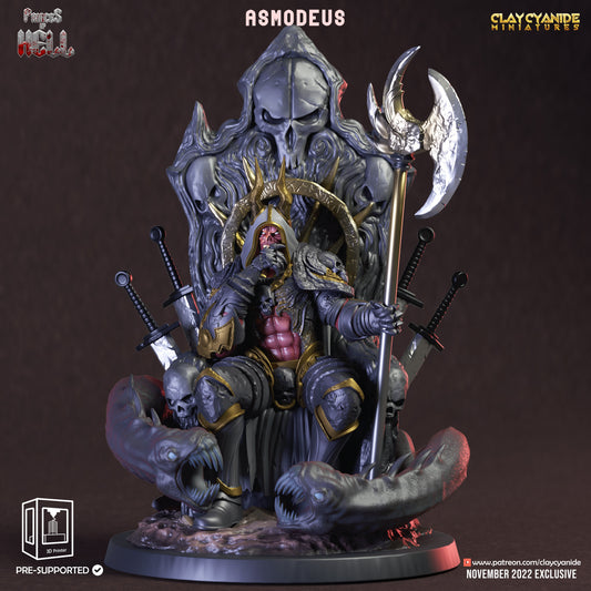 Asmodeus Resin Miniature | Princes of Hell Series RPG Tabletop Miniatures | Clay Cyanide Miniatures