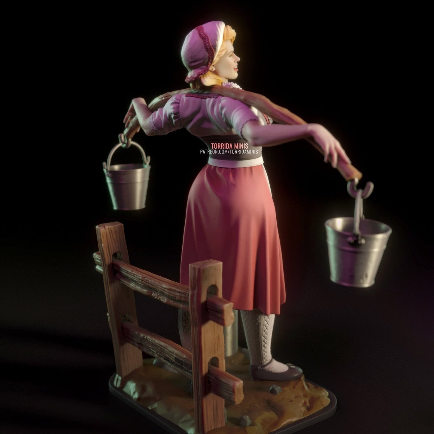 Anna the Milkmaid Pin Up Statue & Miniature | Torrida Minis