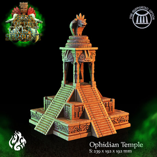 Ophidian Temple Tabletop Miniature Terrain | Era of the Great Serpent Collection | Crippled God Foundry