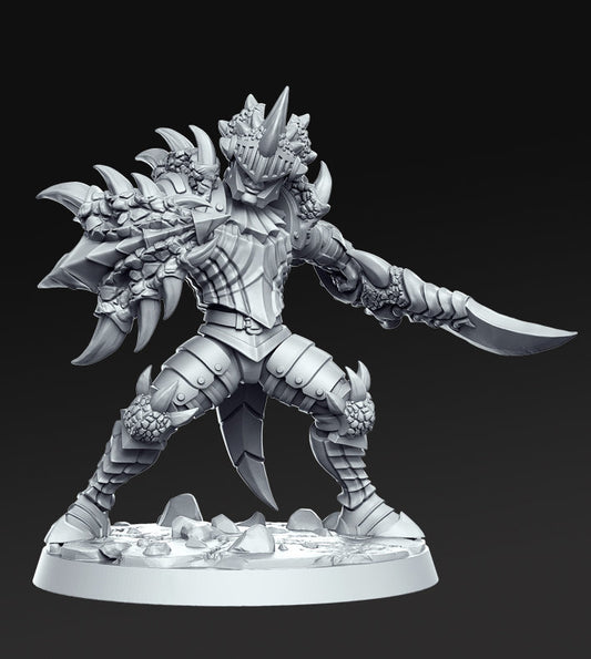 Azzidesh Dragon Warrior Tabletop RPG Miniature | Mythexplorers 2 | RN Estudio