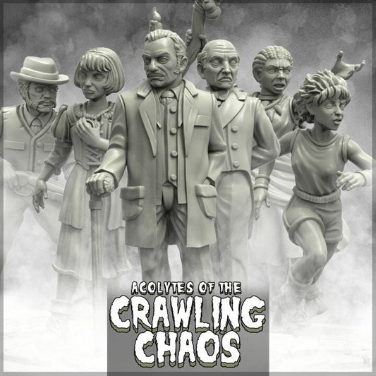 Cthulhu Investigators Lovecraft Resin Miniature Set | Acolytes of the Crawling Chaos Series RPG Miniatures Tabletop | Adaevy Creations