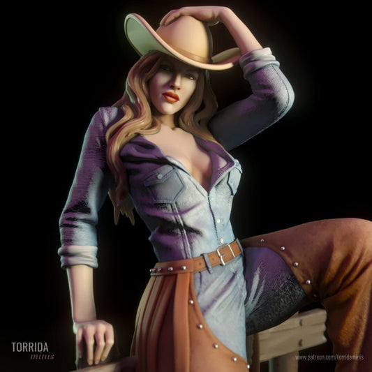 Pam the Cowgirl Pin Up Statue & Miniature | Torrida Minis