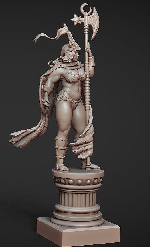 Alessandra City Protector Statue & Miniature | Claydemon Miniatures