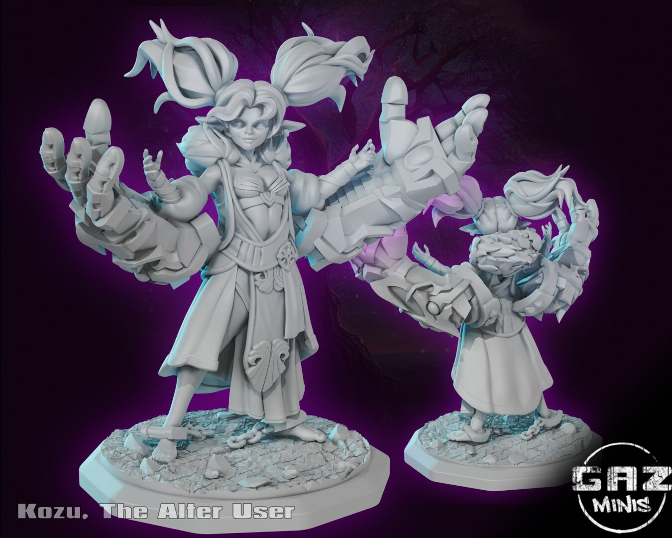 Kozu the Alter User Tabletop Miniature and Variants | Goblin Girls | Gaz Miniatures