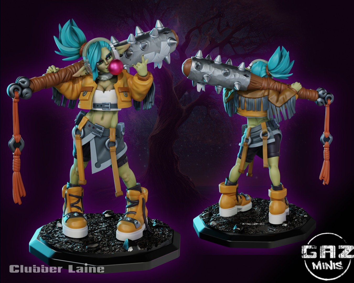 Clubber Laine Goblin Tough Tabletop Miniature and Variants | Goblin Girls | Gaz Miniatures