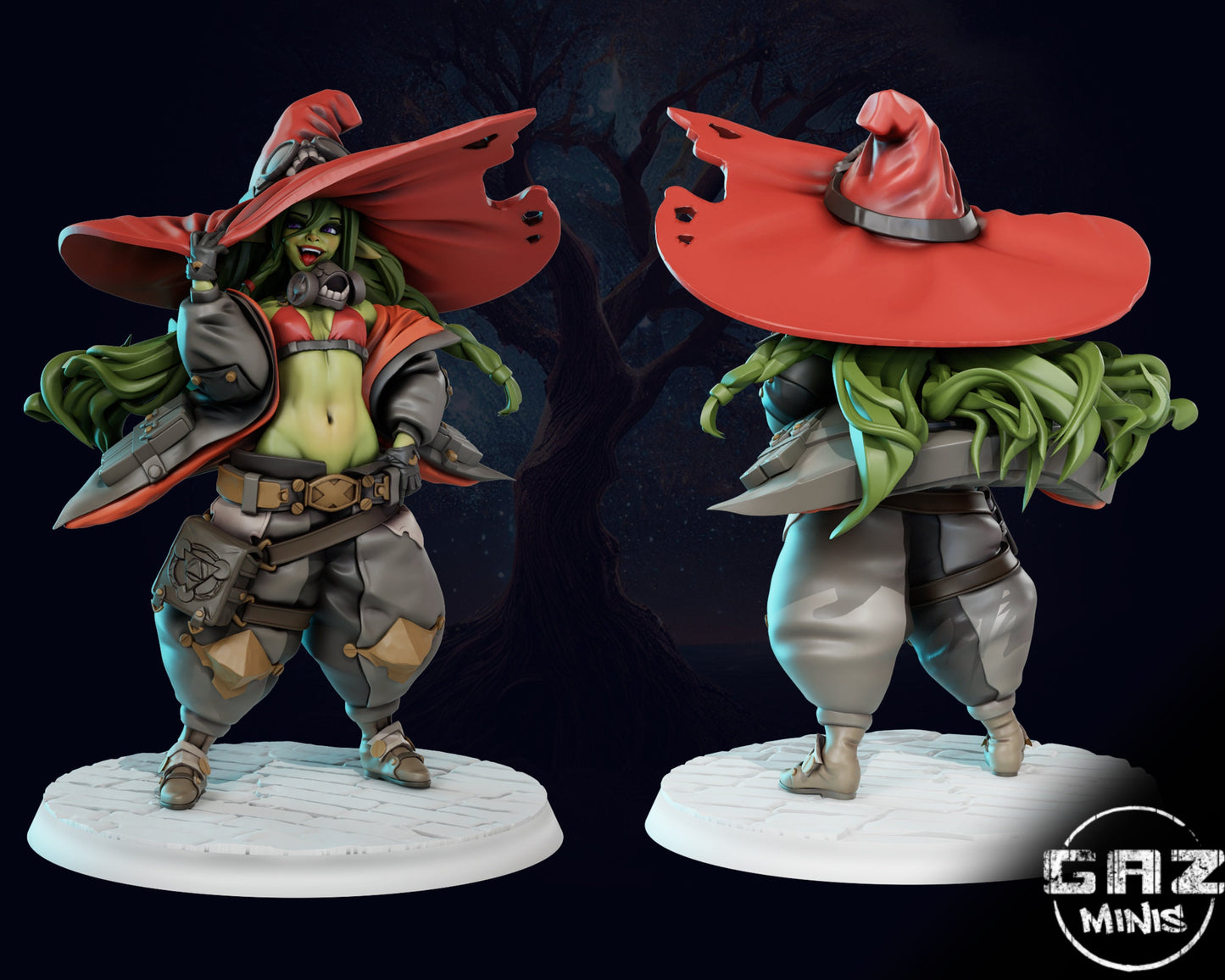 Nimue the Goblin Witch Tabletop Miniature and Variants | Goblin Girls | Gaz Miniatures