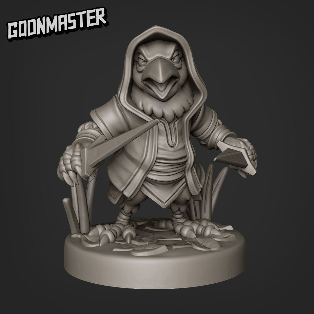 Crow Raven Assassins Resin Miniature Set | Murder Birds | Goon Master Games