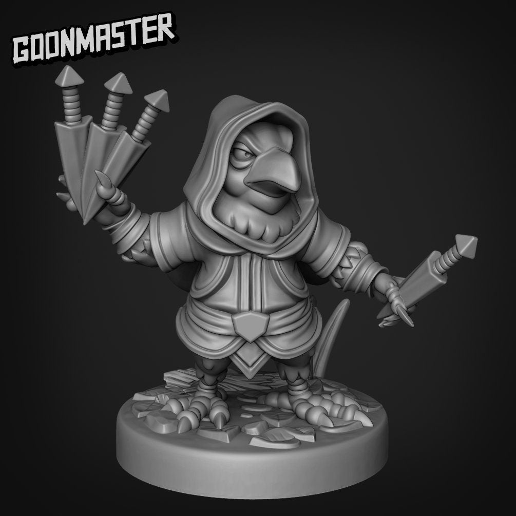 Crow Raven Assassins Resin Miniature Set | Murder Birds | Goon Master Games