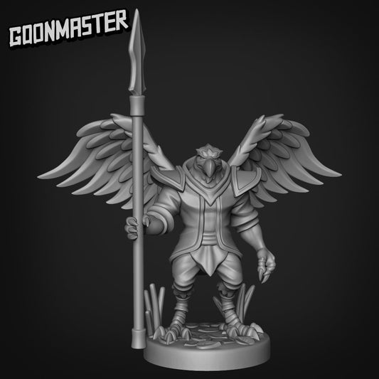 Eagle Spearman Resin Miniature Set | Murder Birds | Goon Master Games