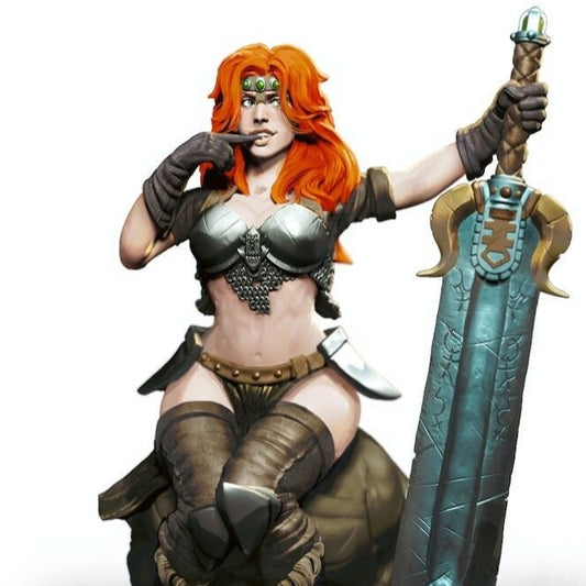 Beatrix the Barbarian Pin Up Statue & Miniature | TytanTroll Miniatures