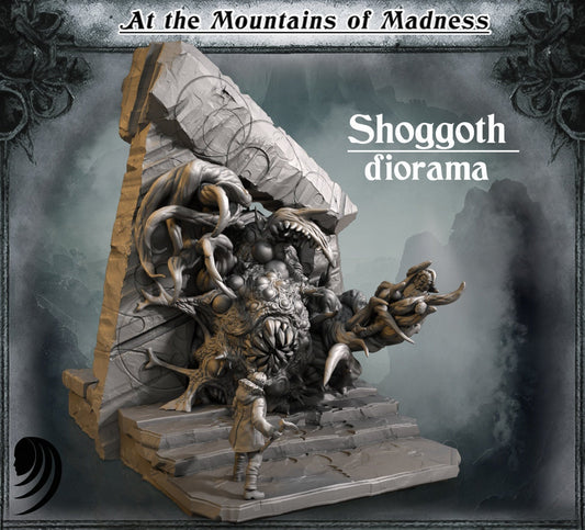 Shoggoth Diorama Miniature | At The Mountains of Madness Series RPG Miniatures Tabletop | Medusa Project