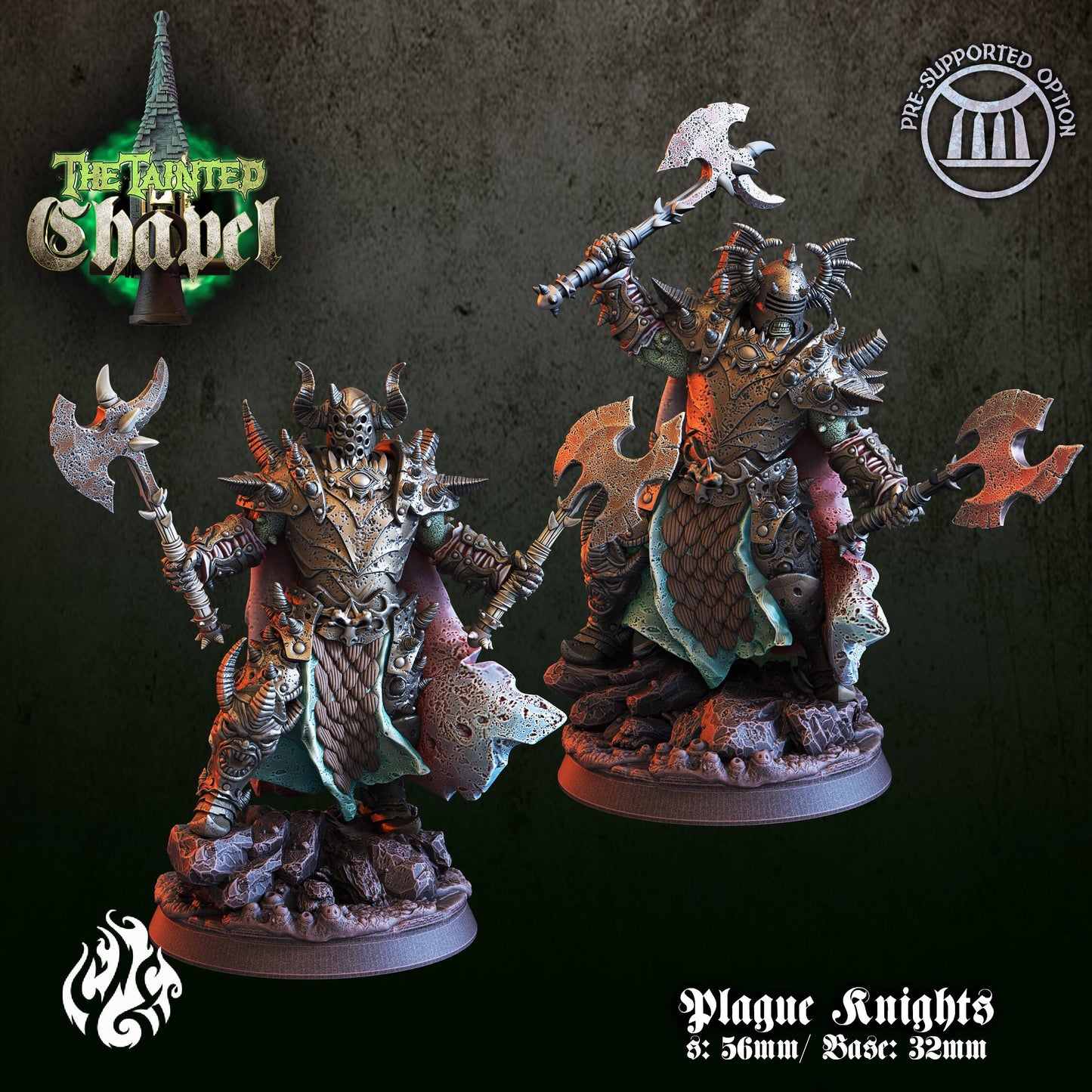 Plague Knights Tabletop Miniature Set| The Tainted Chapel Collection | Crippled God Foundry