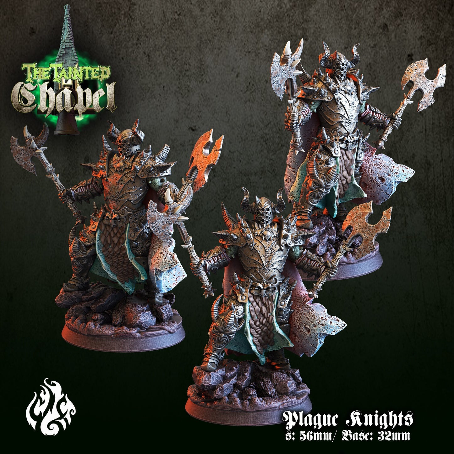 Plague Knights Tabletop Miniature Set| The Tainted Chapel Collection | Crippled God Foundry