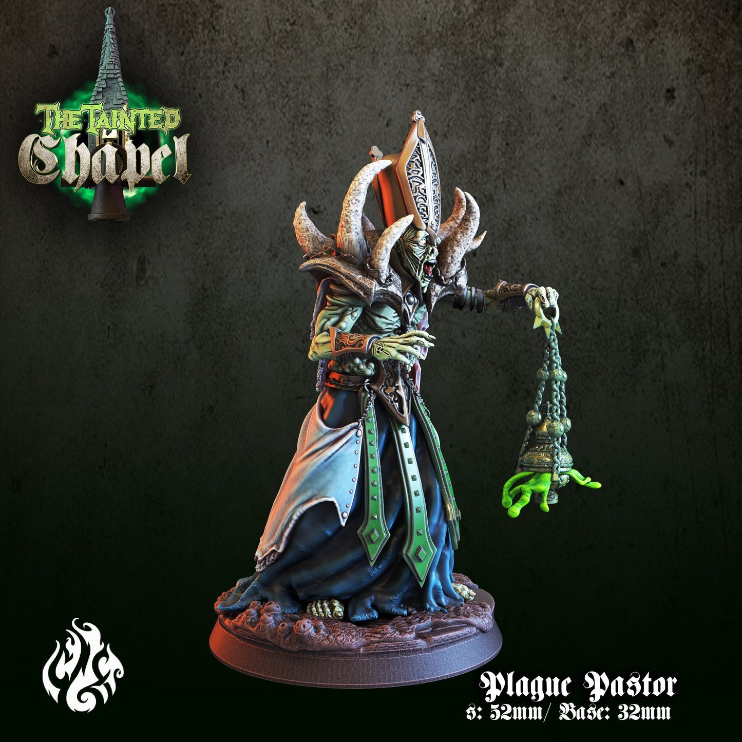 Plague Pastor Tabletop Miniature | The Tainted Chapel Collection | Crippled God Foundry