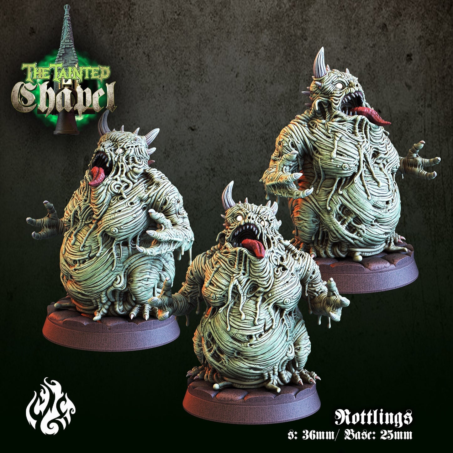 Rottlings Tabletop Miniature | The Tainted Chapel Collection | Crippled God Foundry